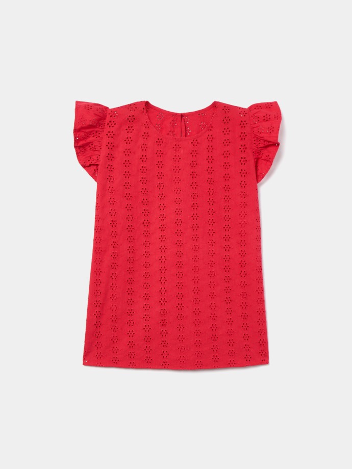 Blusa com bordado ingls