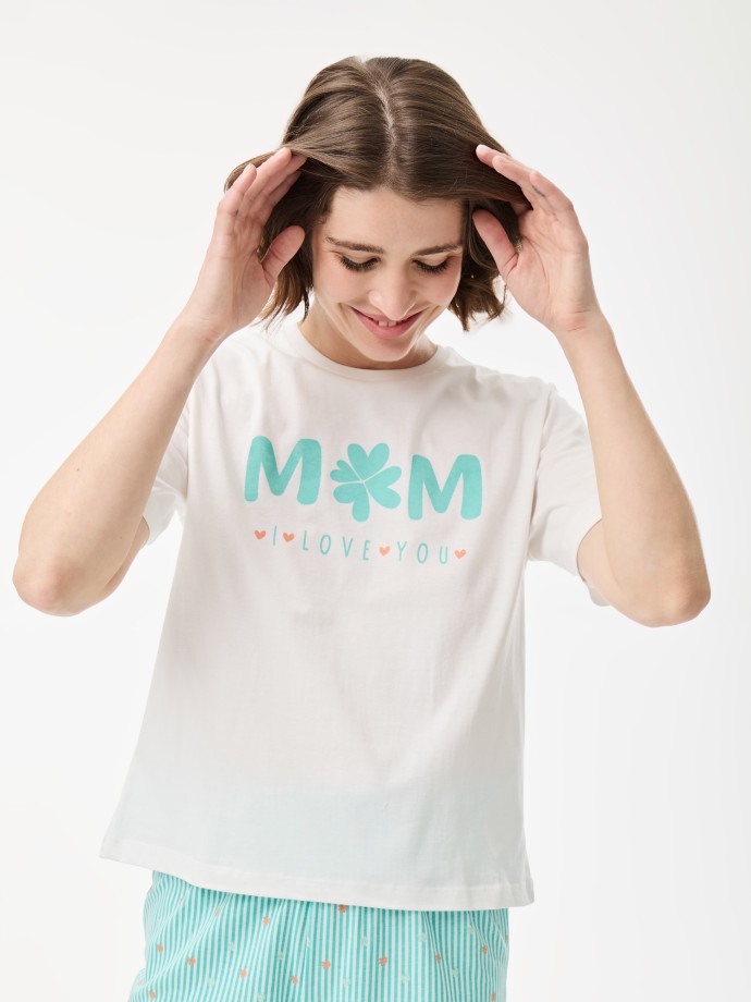 Conjunto pijama "MOM I LOVE YOU