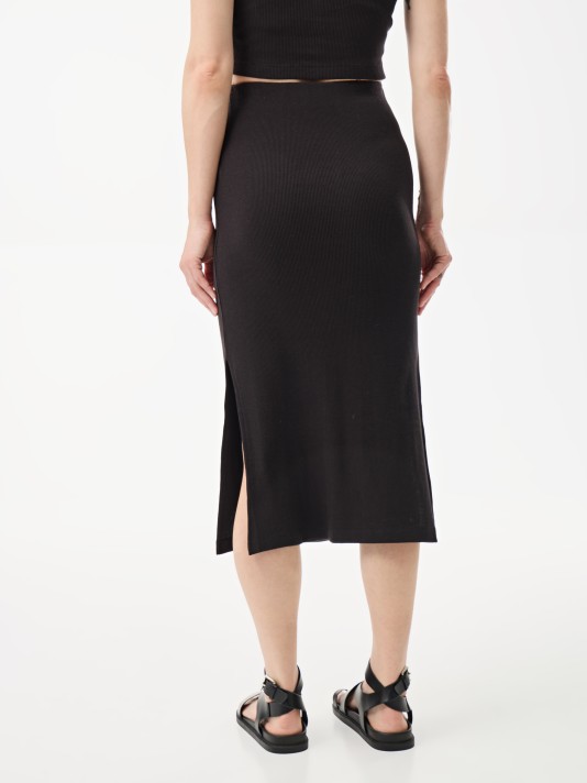 Saia midi 100% algodão Saia midi 100% algodão