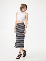 Saia midi 100% algodo