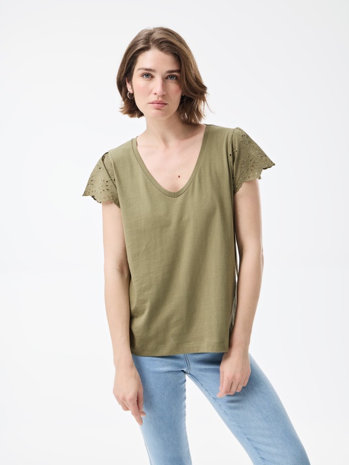 T-Shirt de bordado ingls