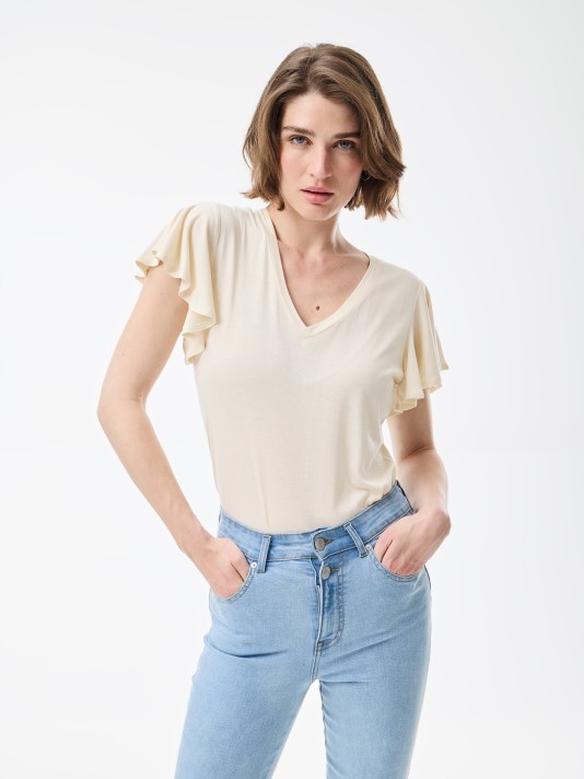 T-Shirt com folho na manga T-Shirt com folho na manga