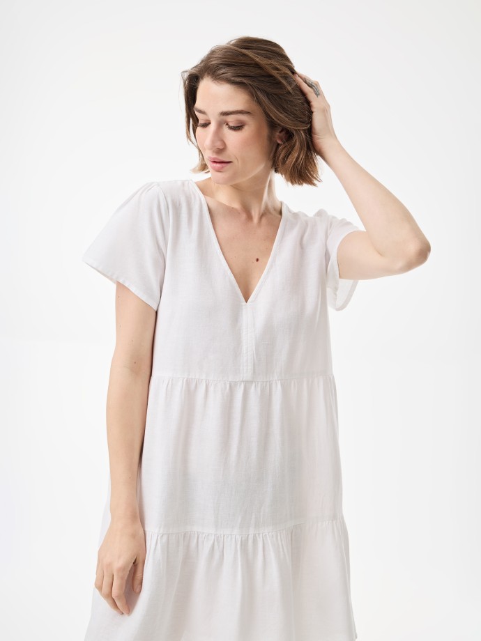 Vestido decote em V