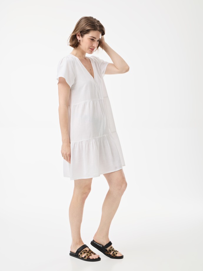 Vestido decote em V