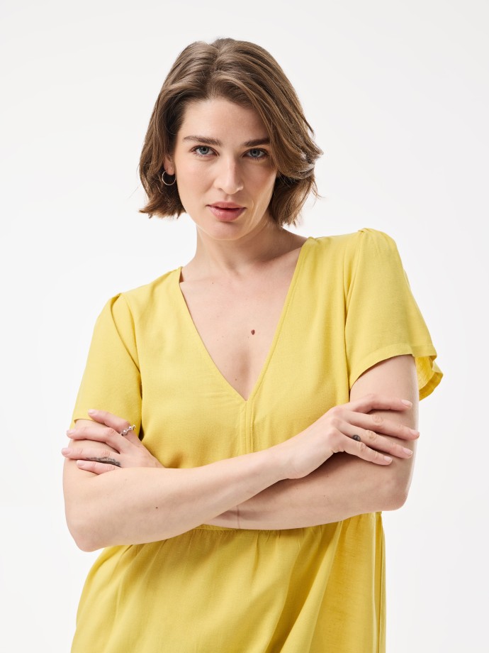 Vestido decote em V