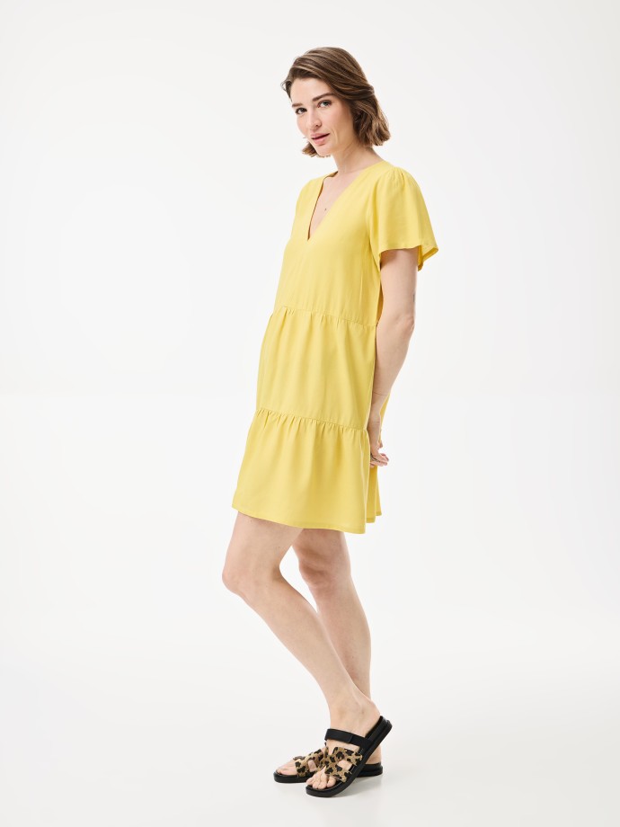 Vestido decote em V