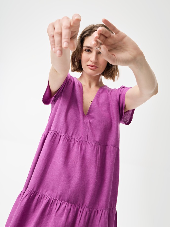 Vestido decote em V