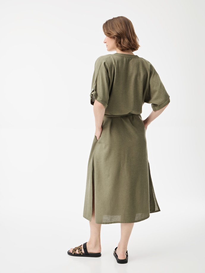 Vestido fludo midi