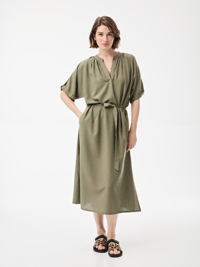 Vestido fludo midi