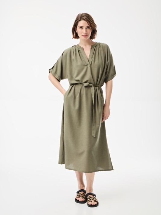 Vestido fludo midi
