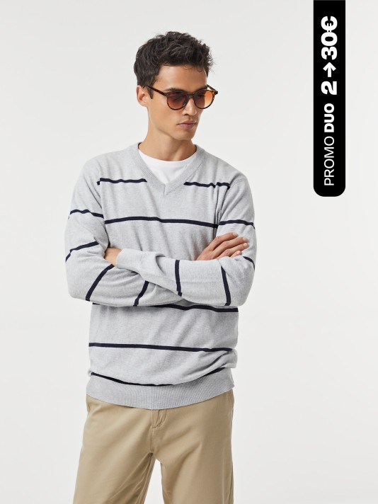 Pullover decote em V