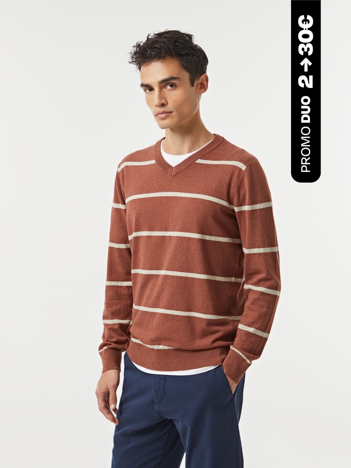 Pullover decote em V