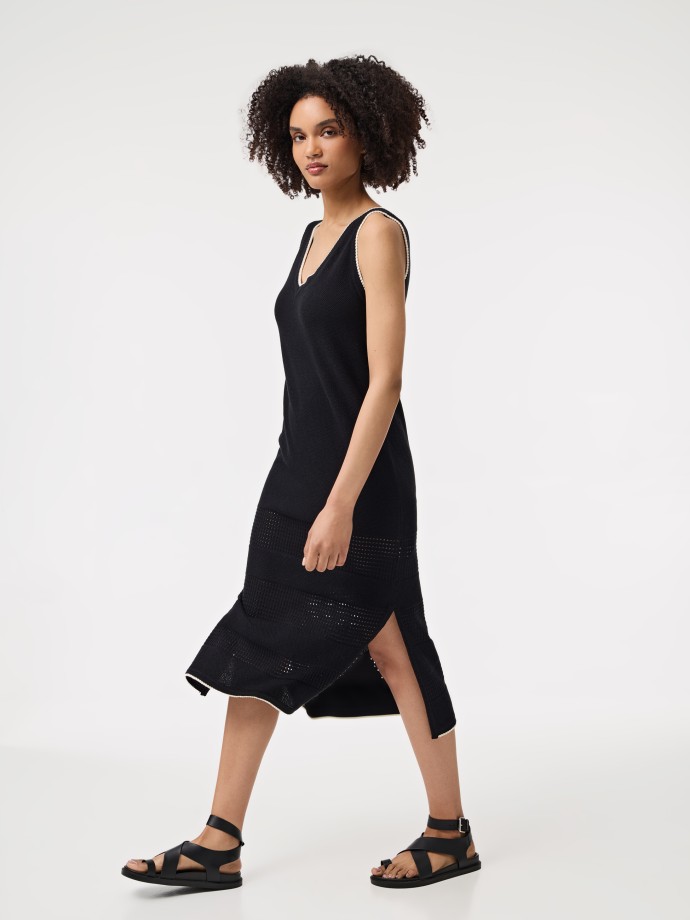 Vestido midi bordado