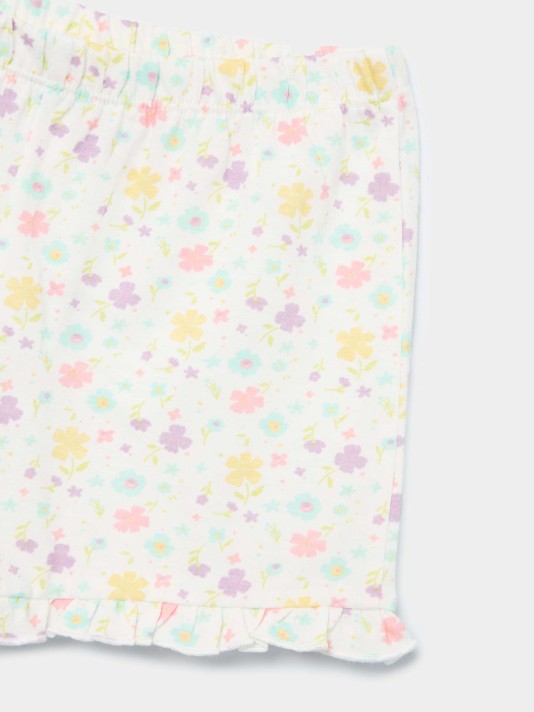 Pijama curto com flores Pijama curto com flores