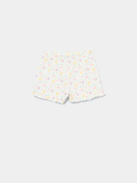 Pijama curto com flores Pijama curto com flores