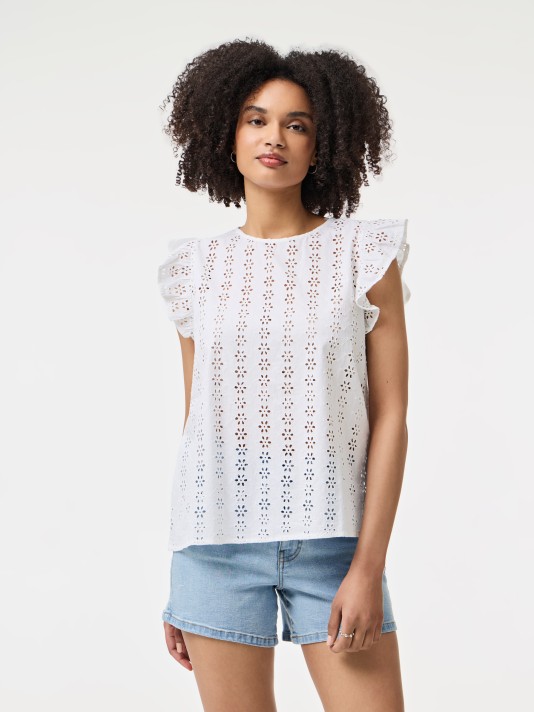 Blusa com folho Blusa com folho