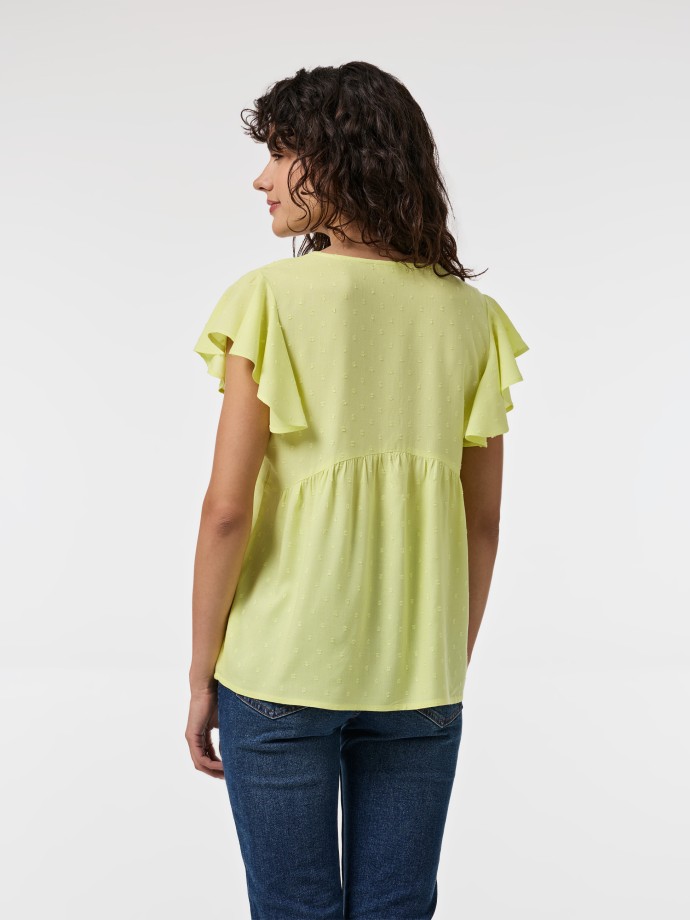 Blusa com folhos