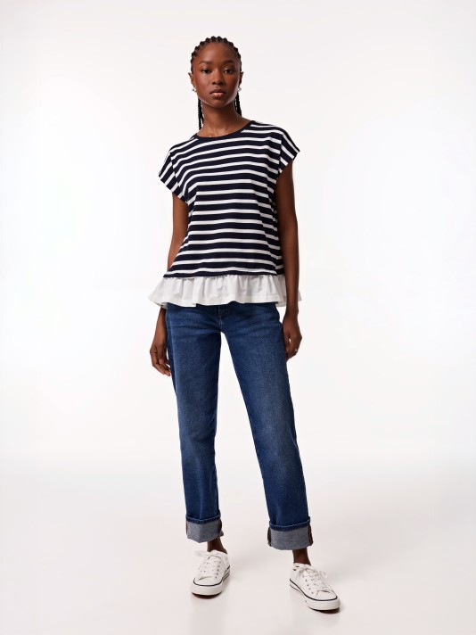 T-shirt com folho T-shirt com folho