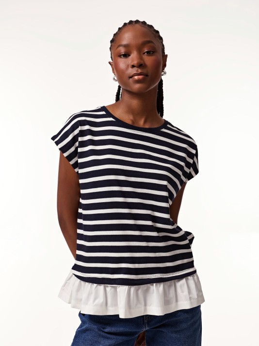 T-shirt com folho T-shirt com folho