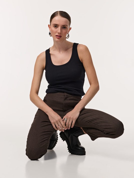 Calças xadrez Calças xadrez