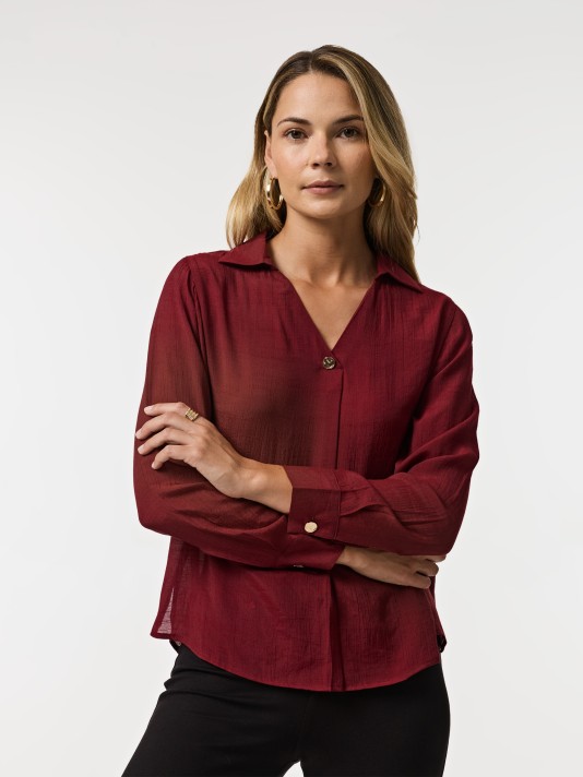 Blusa decote em V