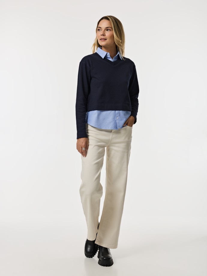 Camisola com gola
