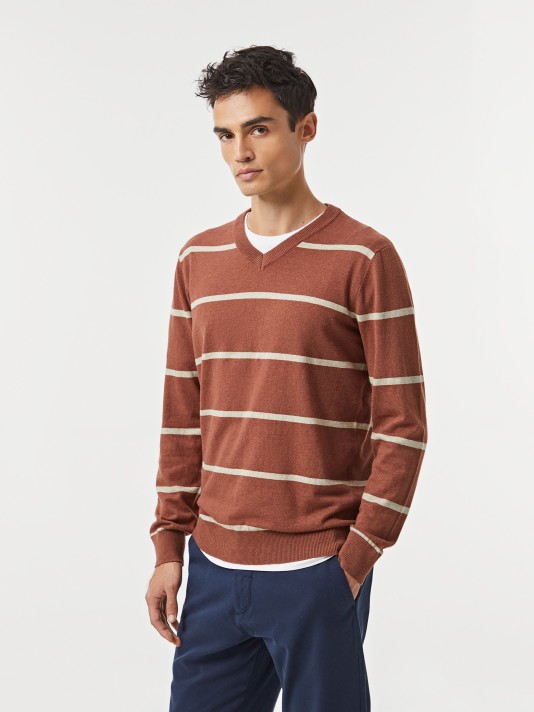 Pullover decote em V