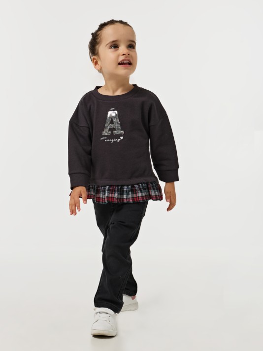 Camisola com folho Camisola com folho