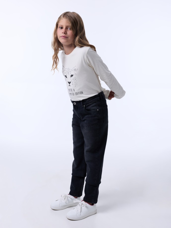 Calças com brilhantes Calças com brilhantes