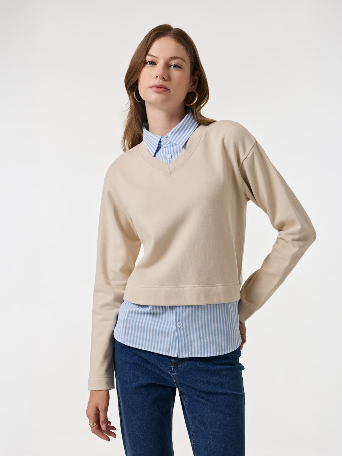 Camisola com gola