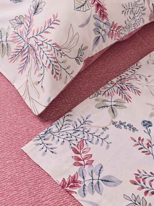 Jogo de lençóis com padrão floral Jogo de lençóis com padrão floral