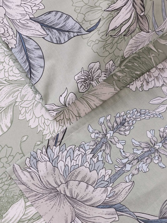 Jogo de lençóis com padrão floral Jogo de lençóis com padrão floral