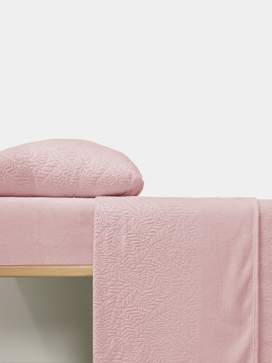 Jogo de lenis de solteiro em coralina