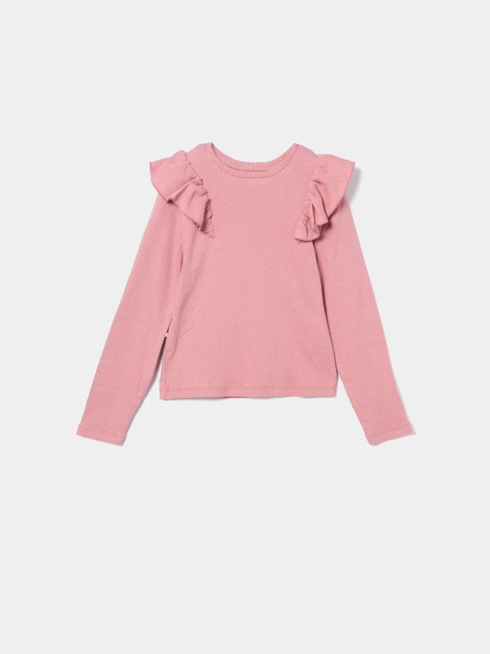 Camisola com folhos