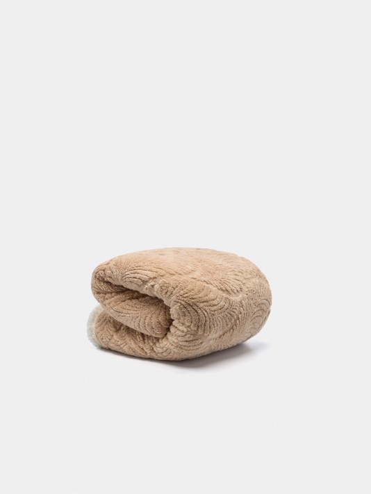 Manta jacquard com sherpa