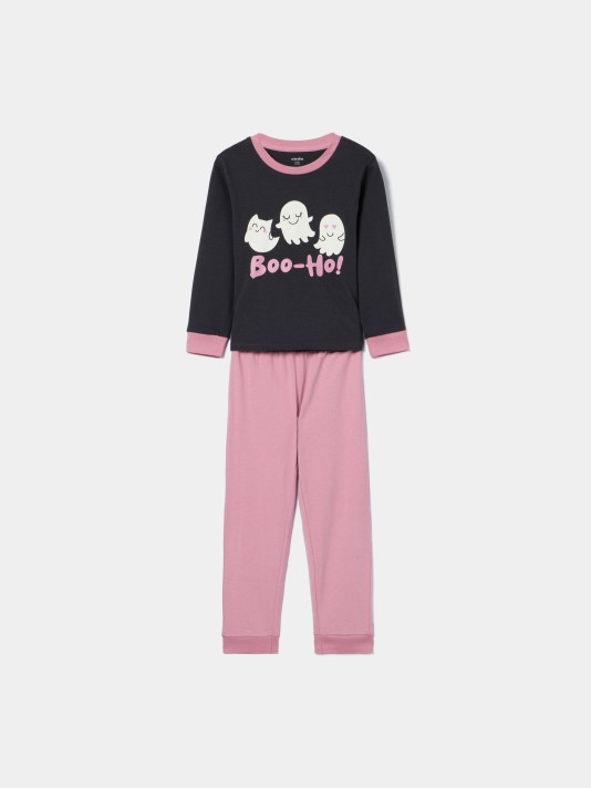 Pijama longo estampado