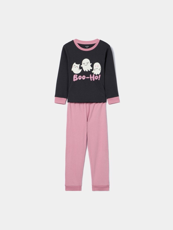 Pijama longo estampado