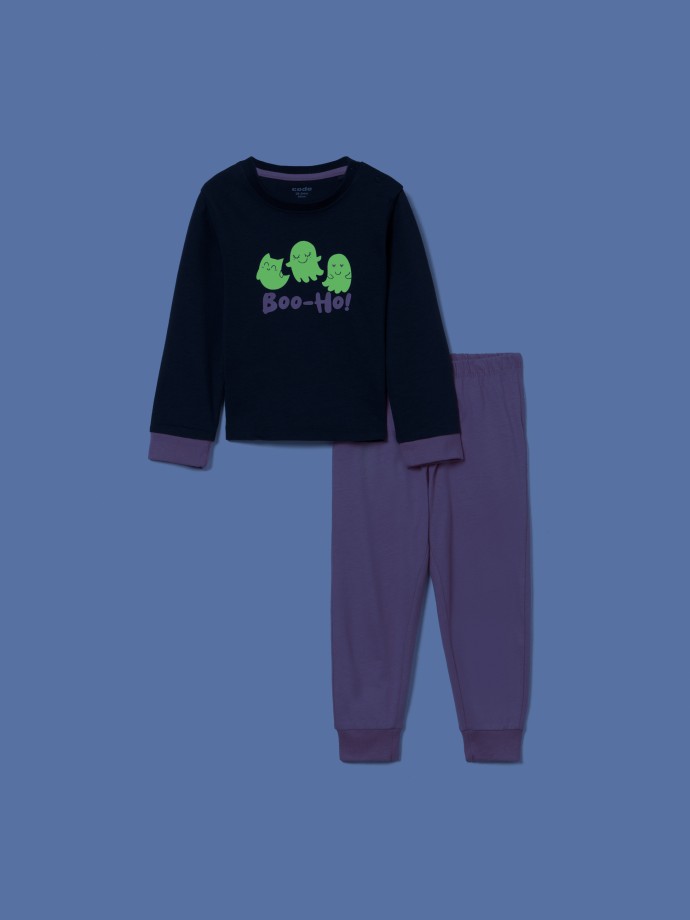 Pijama longo estampado