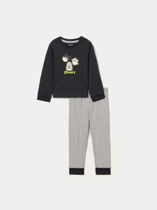 Pijama longo estampado