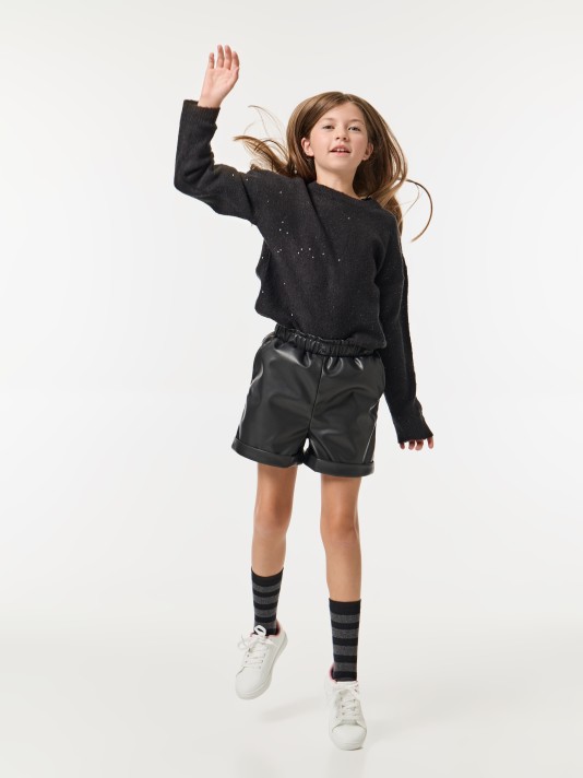 Calções efeito pele Calções efeito pele