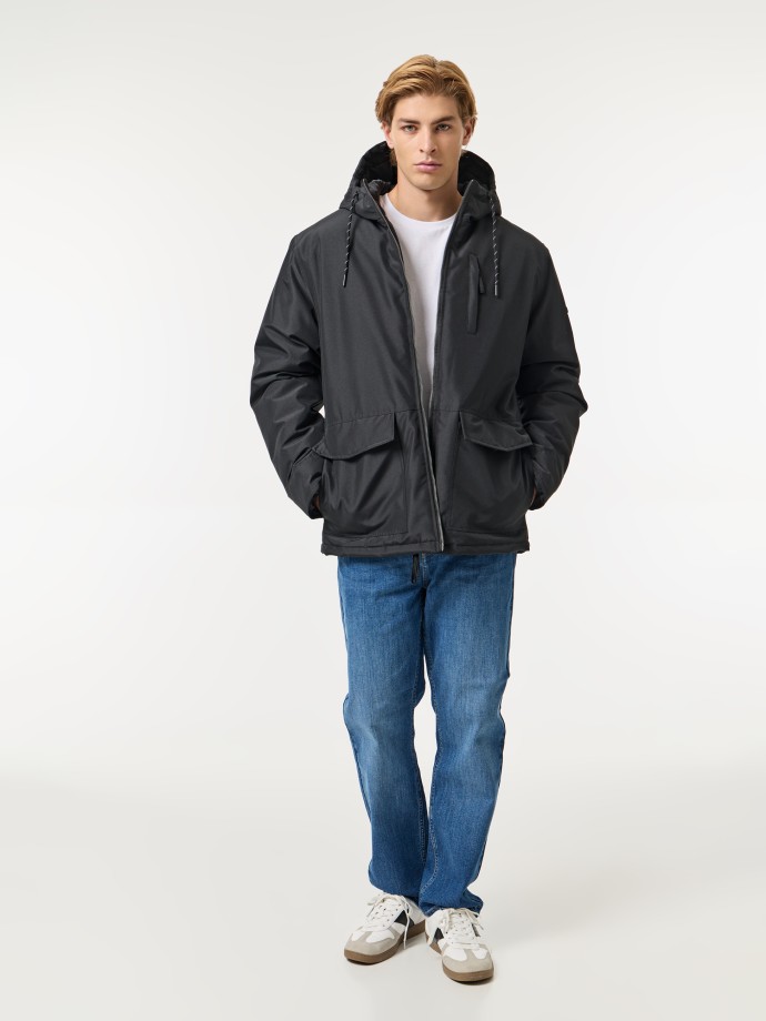 Parka com bolsos