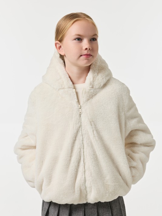 Casaco de pelo sinttico