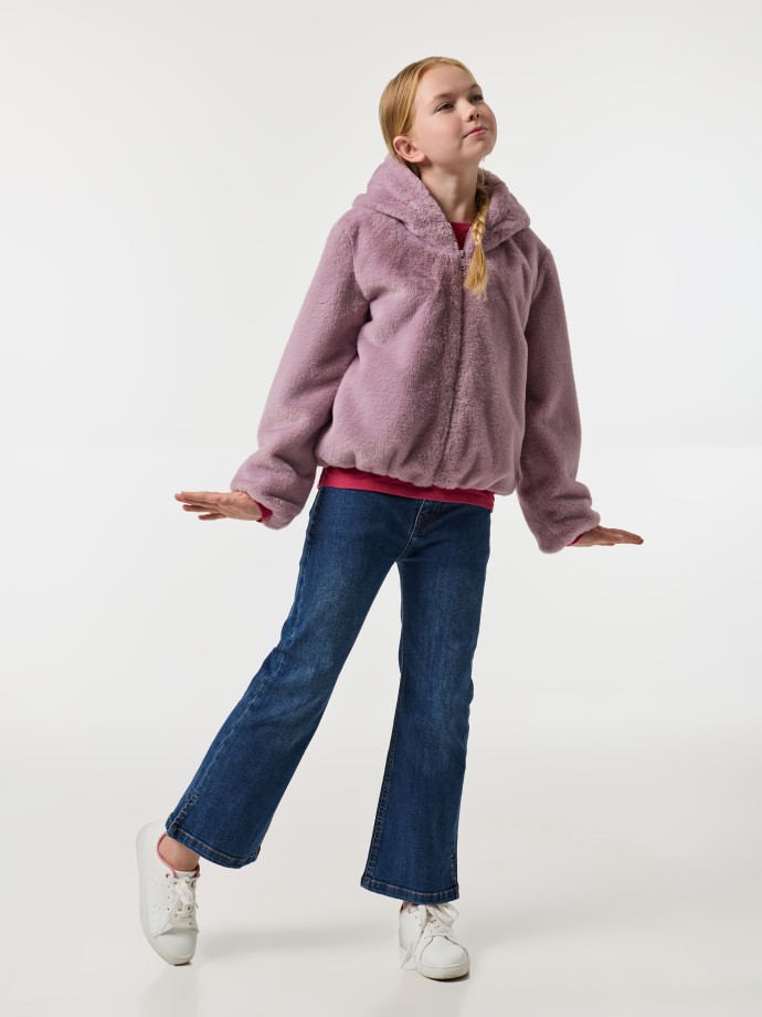 Casaco de pelo sinttico