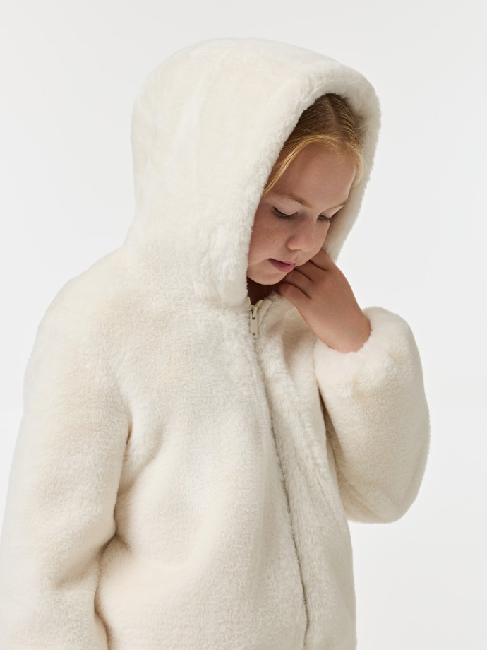 Casaco de pelo sinttico