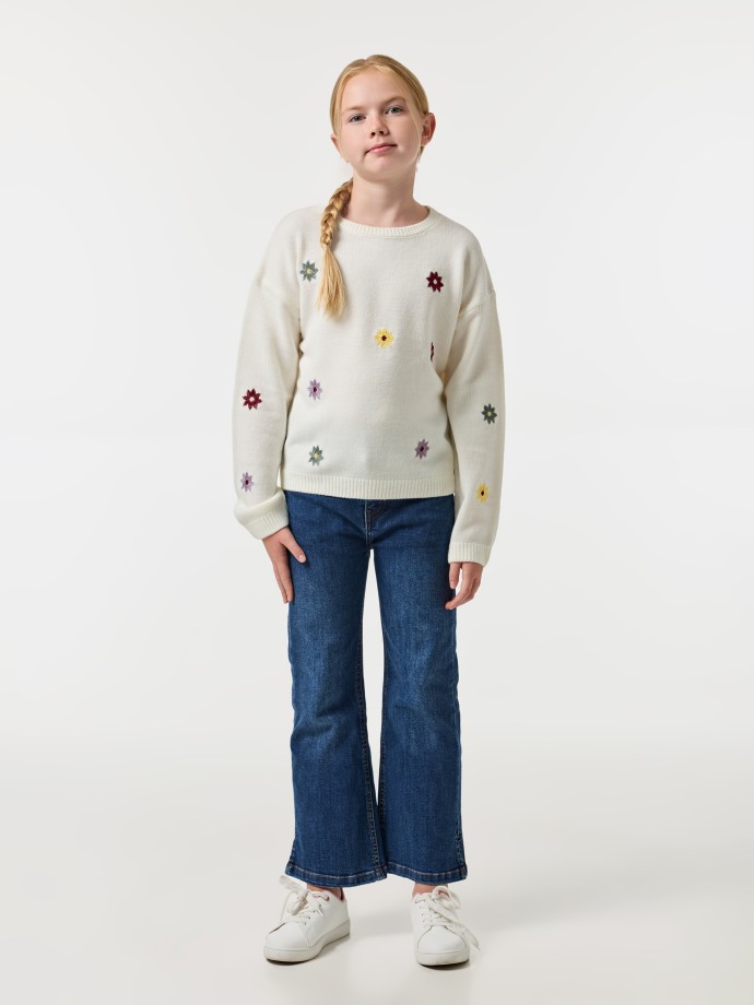 Camisola de malha com bordados Camisola de malha com bordados