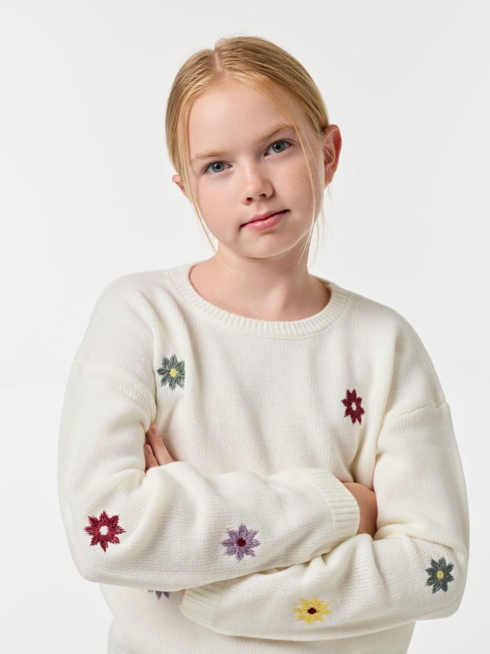 Camisola de malha com bordados Camisola de malha com bordados