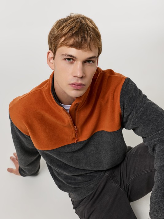 Camisola polar bicolor