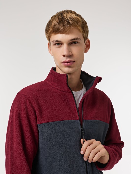 Casaco polar bicolor