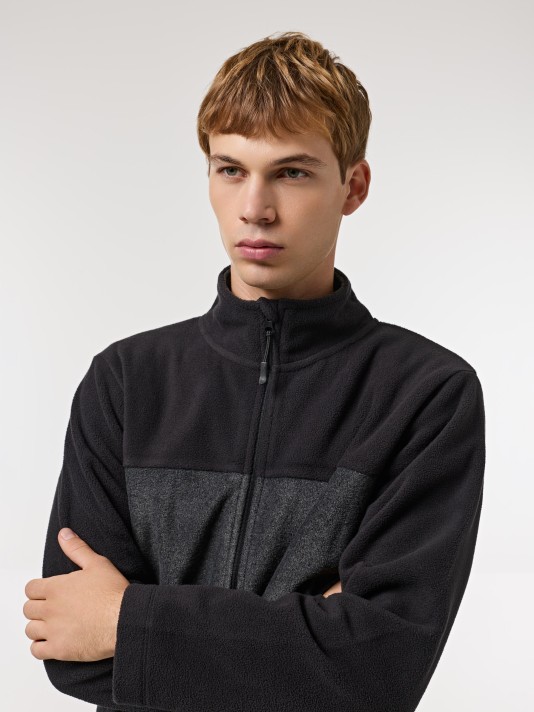 Casaco polar bicolor Casaco polar bicolor