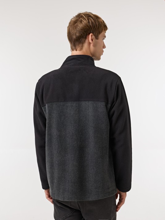 Casaco polar bicolor Casaco polar bicolor